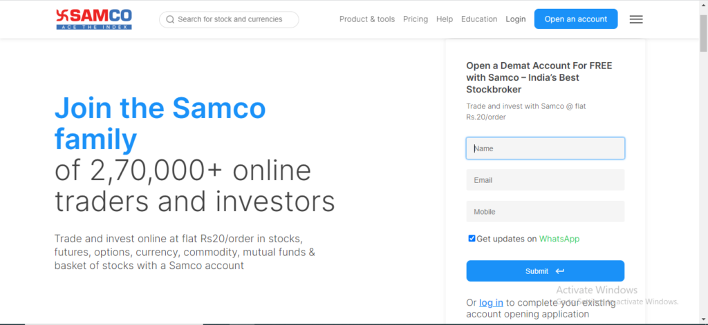 Register to Open Demat Account