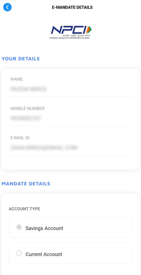 auto debit mandate personal details | Discount Brokers in India - Samco Securities