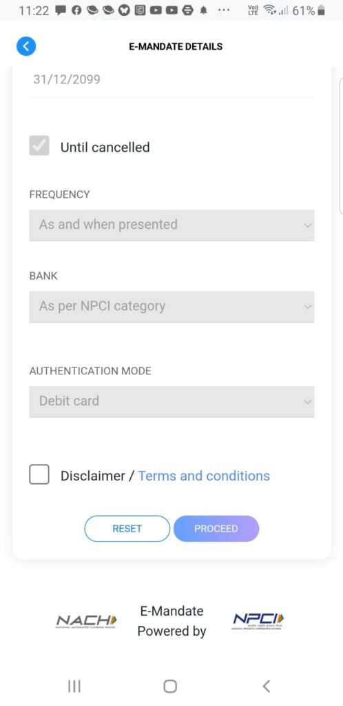 auto debit mandate terms and conditions | Discount Brokers in India - Samco Securities