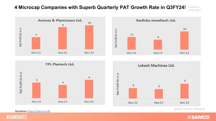 Here is the list of Micro-Cap companies that have performed well and delivered exceptional results in Q3FY24. Investors can keep these stocks on their watchlist.