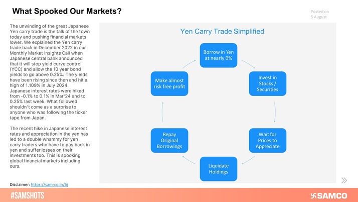 The chart explains the effect of rise of Japanese interest rates on global markets.