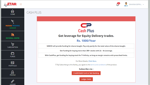 SAMCO STAR CashPlus Subscription