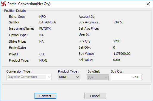 Position Conversion Window