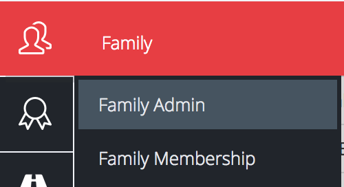 Family Admin Back Office - SAMCO STAR Menu Option