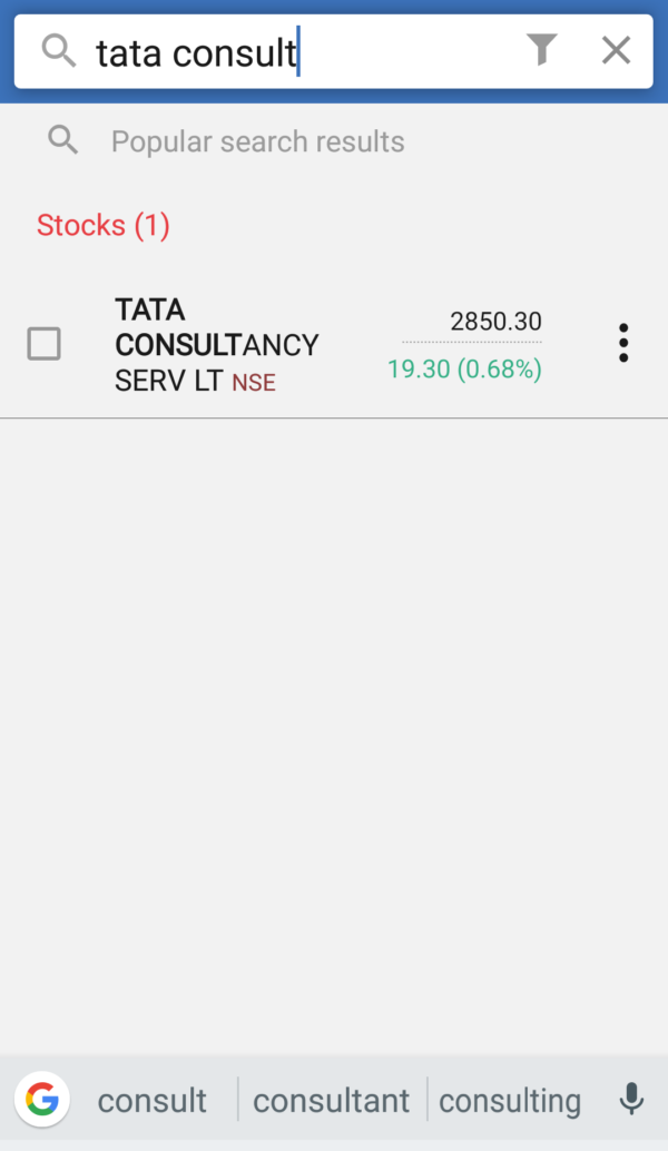 Stock options watchlist