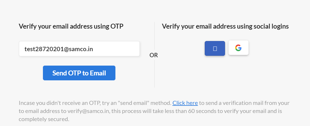 samco-account-email-verification