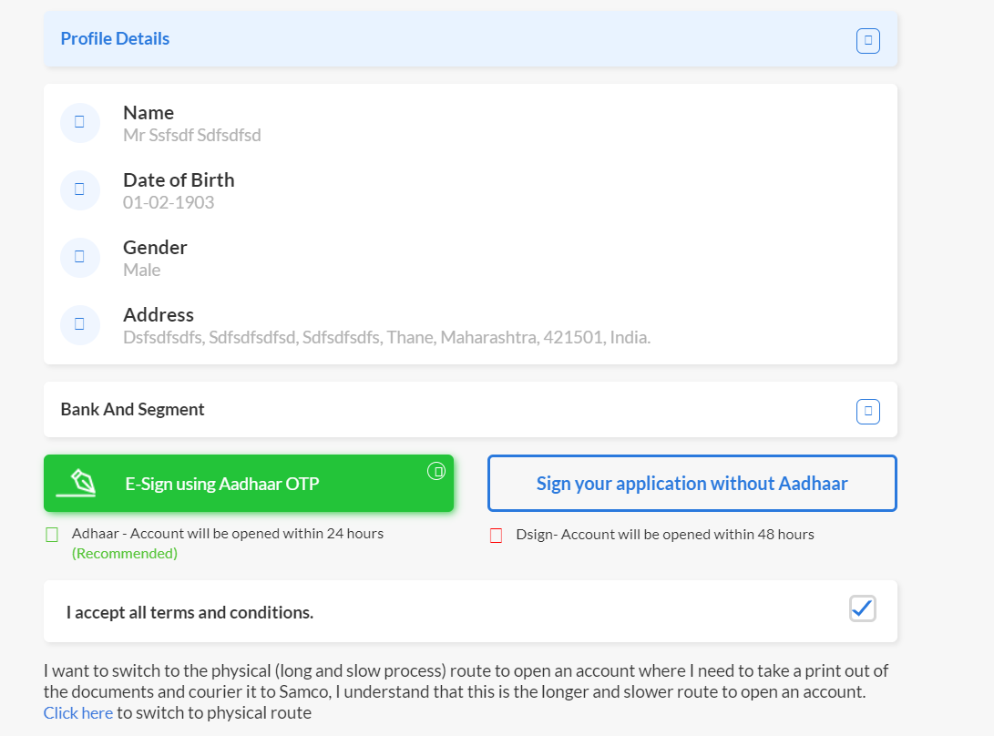 samco-account-esign-application