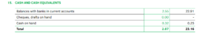 Balance Sheet Cash and Cash Equivalent