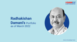 Radhakishan Damani's Portfolio as of March 2022 Samco