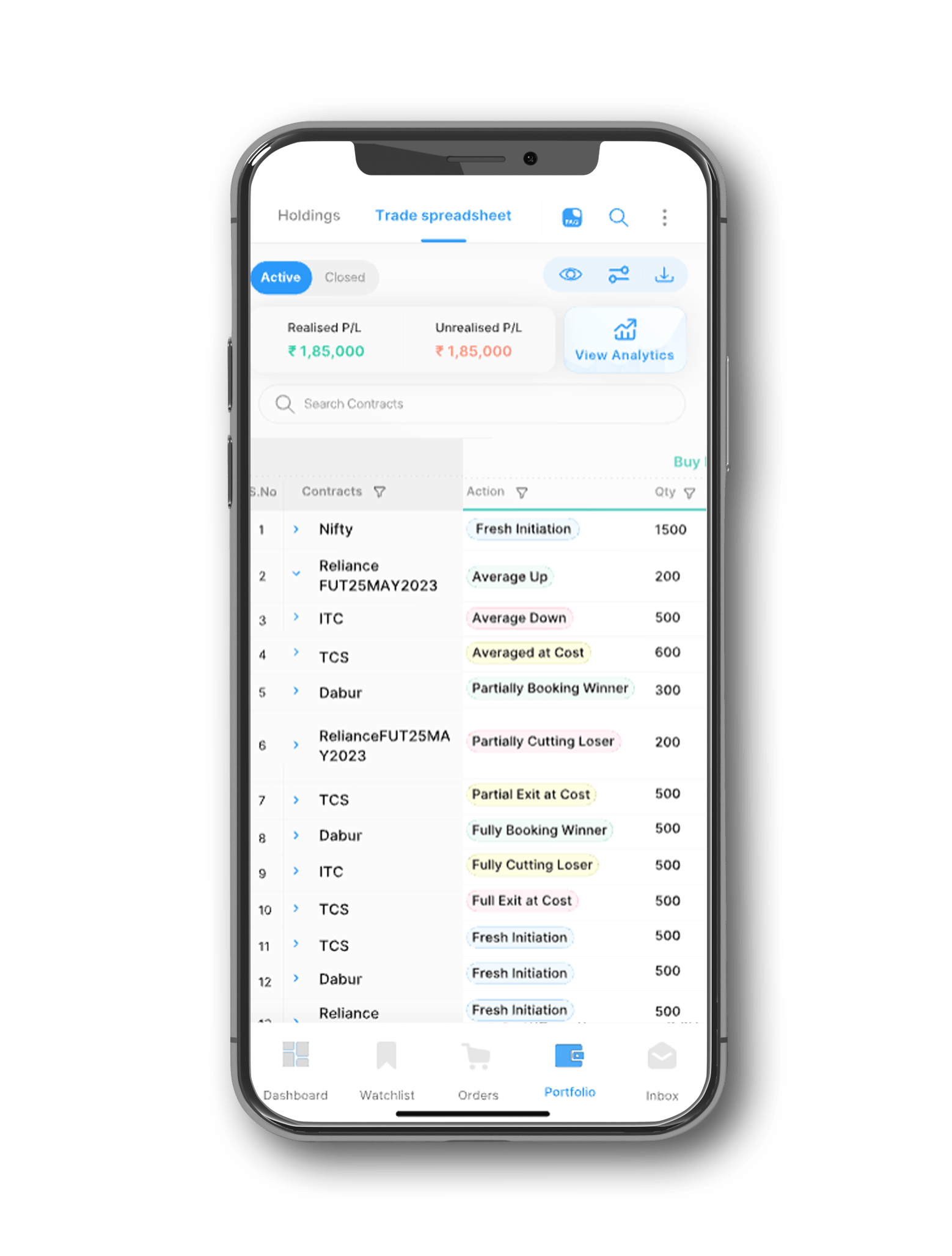 Trade Spreadsheet