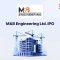 M&B Engineering IPO announcement banner, featuring the company logo, company name, and a design vector.