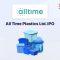 All Time Plastics IPO announcement banner, featuring the company logo, company name, and a design vector.