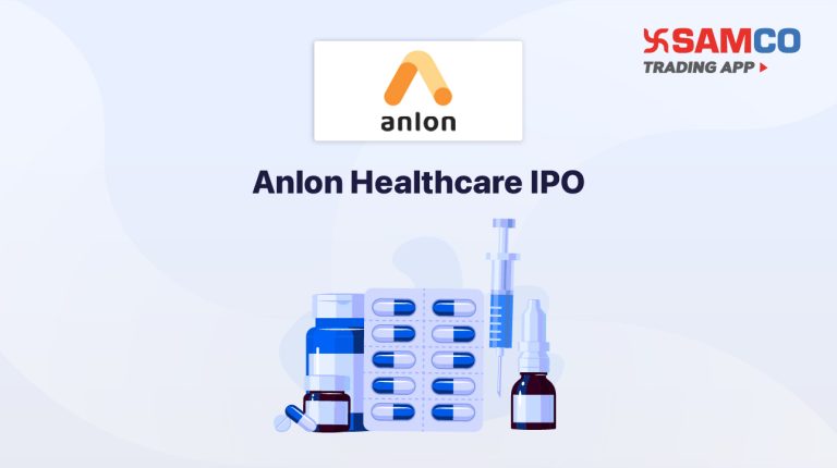 Anlon Healthcare IPO announcement banner, featuring the company logo, company name, and a design vector.