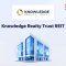 Knowledge Realty Trust REIT announcement banner, featuring the company logo, company name, and a design vector.