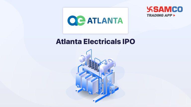 Atlanta Electricals IPO announcement banner, featuring the company logo, company name, and a design vector.