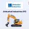 Jinkushal Industries IPO announcement banner, featuring the company logo, company name, and a design vector.