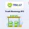 Trualt Bioenergy IPO announcement banner, featuring the company logo, company name, and a design vector.