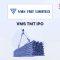 VMS TMT IPO announcement banner, featuring the company logo, company name, and a design vector.