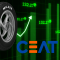 CEAT stock price chart showing sharp rise after Q2 FY26 results