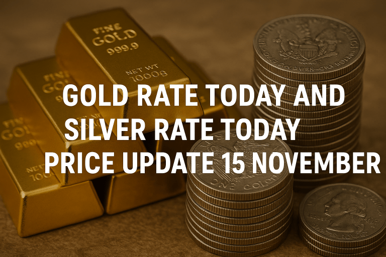 Gold rate today and silver rate today price update 15 November banner