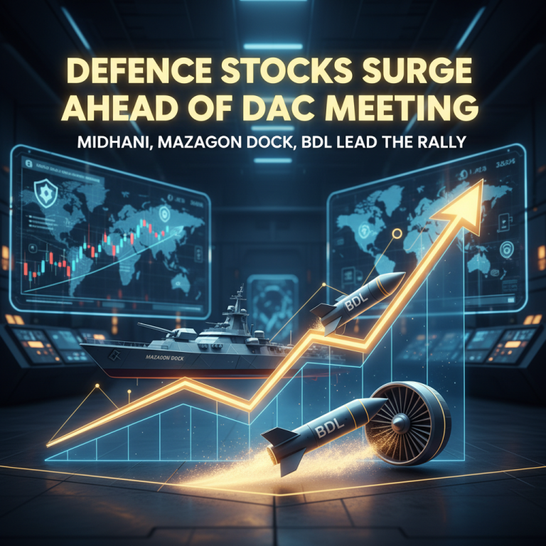 Defence Stocks Surge Ahead of DAC Meeting: Midhani, Mazagon Dock, BDL Lead the Rally