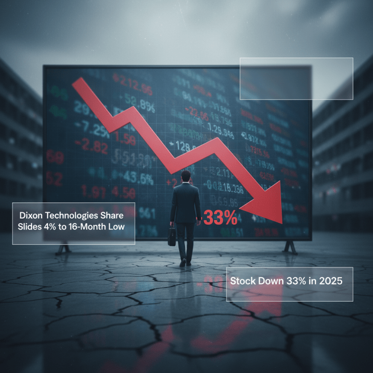 Dixon Technologies Share Price Slides 4% to 16-Month Low, Stock Down 33% in 2025