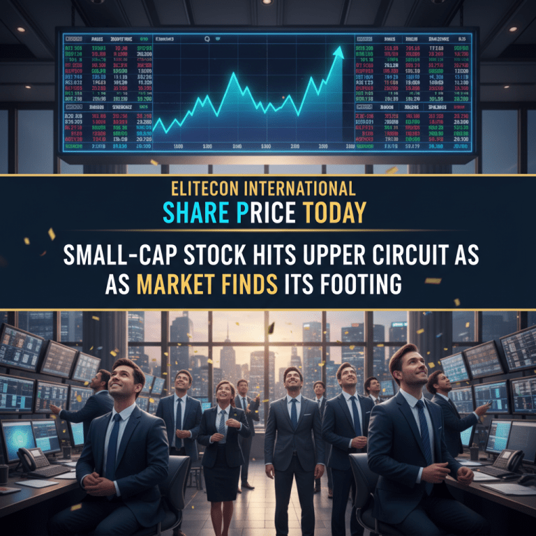 Elitecon International Share Price Today: Small-Cap Stock Hits Upper Circuit as Market Finds Its Footing