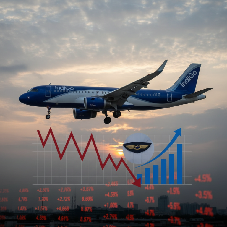 IndiGo Share Price Drops Nearly 2% Amid Market Share Loss and Pilot Allowance Hike