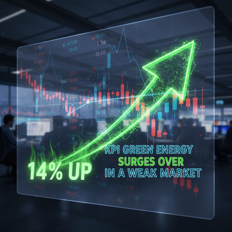 KPI Green Energy Share Price Surges Over 14% in a Weak Market
