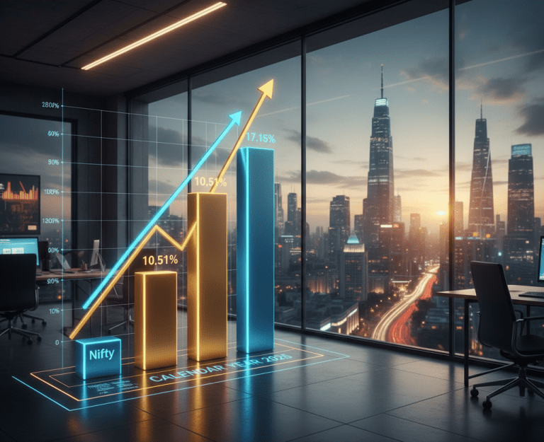 Nifty Gains 10.51% and Nifty Bank Rises 17.15% in Calendar Year 2025