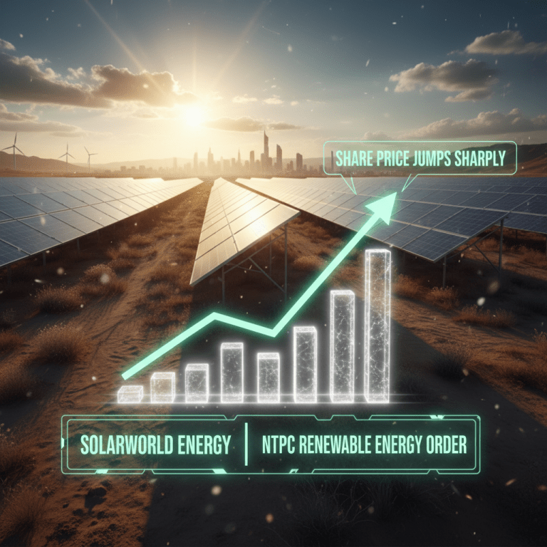 Solarworld Energy share price jumps sharply after big NTPC Renewable Energy order | Stock market today