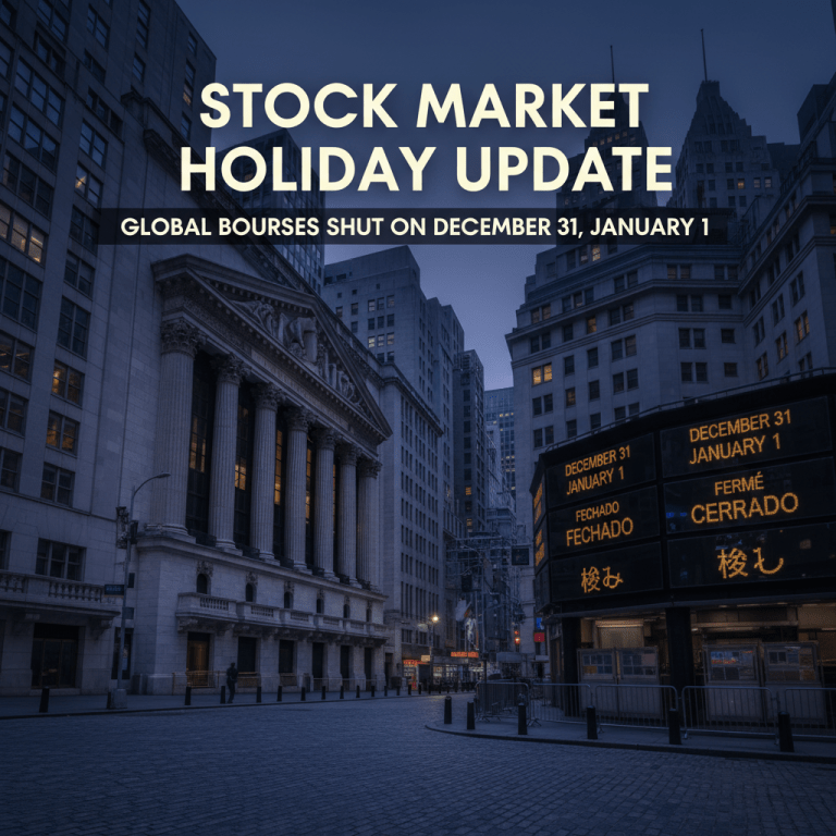 Stock Market Holiday Update: Global Bourses Shut on December 31, January 1 — What It Means for Dalal Street