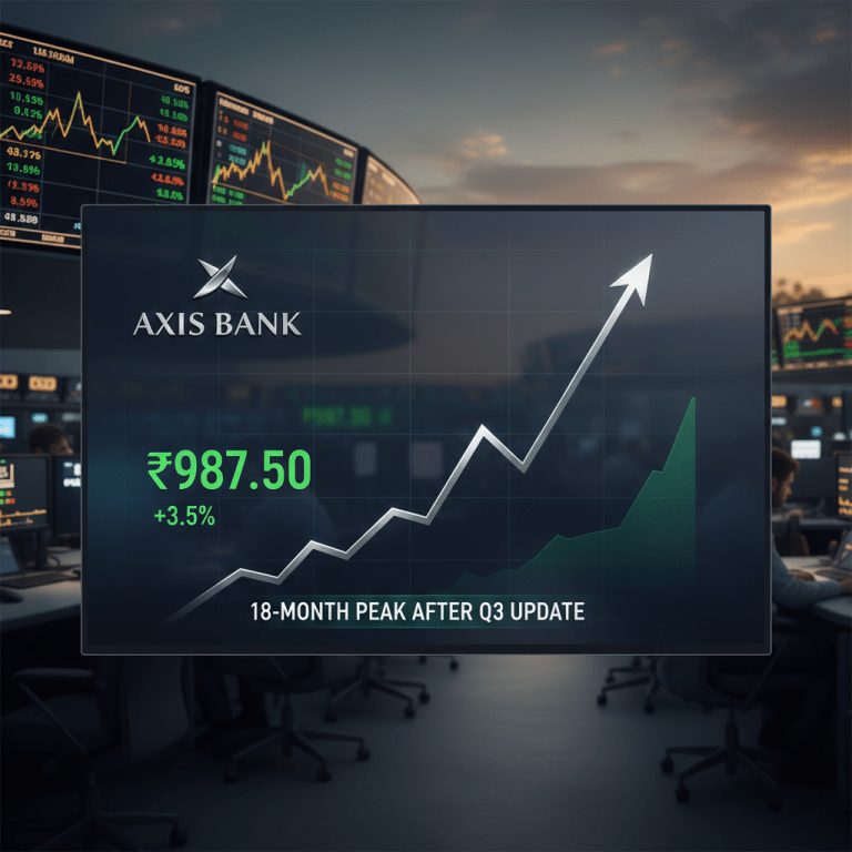 Axis Bank Share Price Edges Higher, Hits 18-Month Peak After Q3 Update