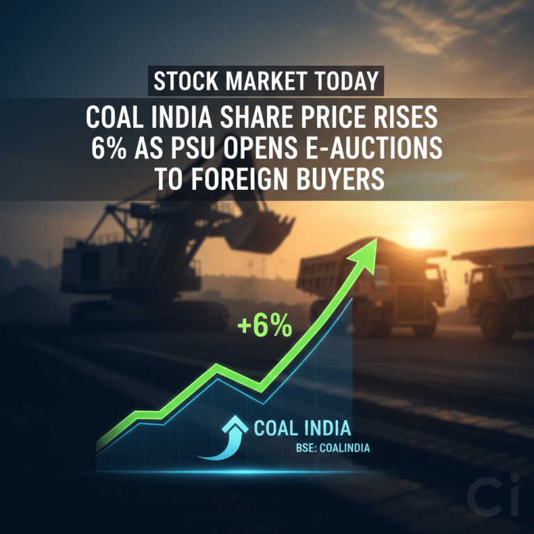 Coal India Share Price Rises 6% as PSU Opens E-Auctions to Foreign Buyers | Stock Market Today