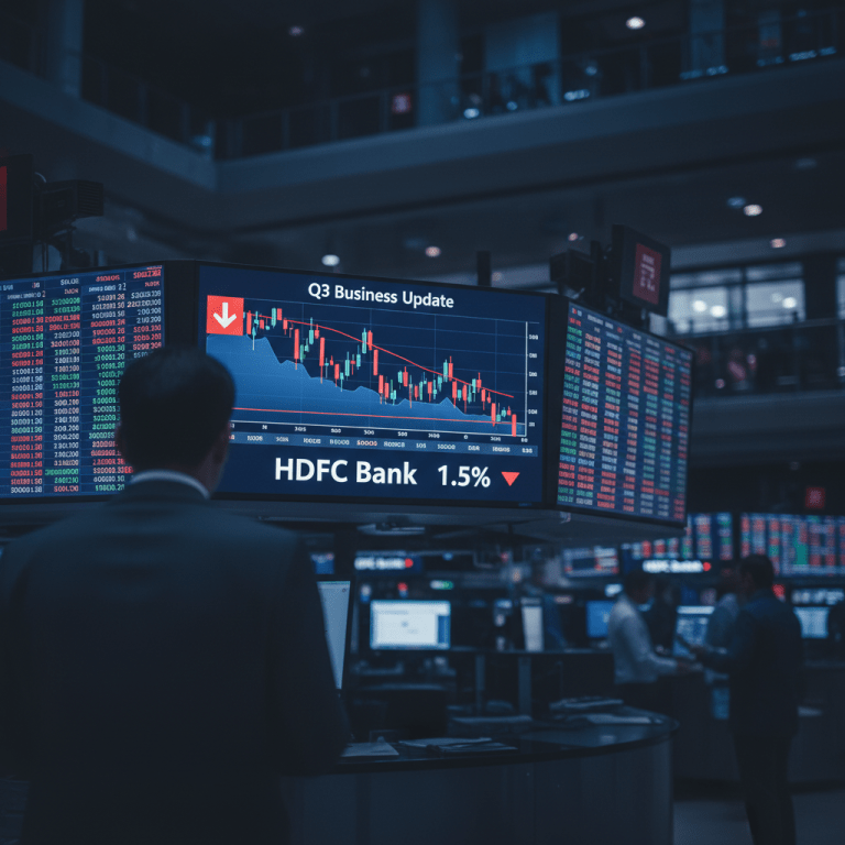 HDFC Bank Share Price Slides Over 1.5% Despite Steady Q3 Business Update | Stock Market Today