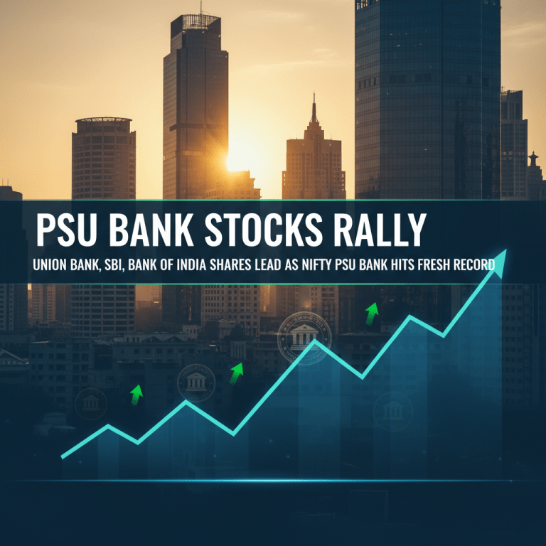 PSU Bank Stocks Rally: Union Bank, SBI, Bank of India Shares Lead as Nifty PSU Bank Hits Fresh Record