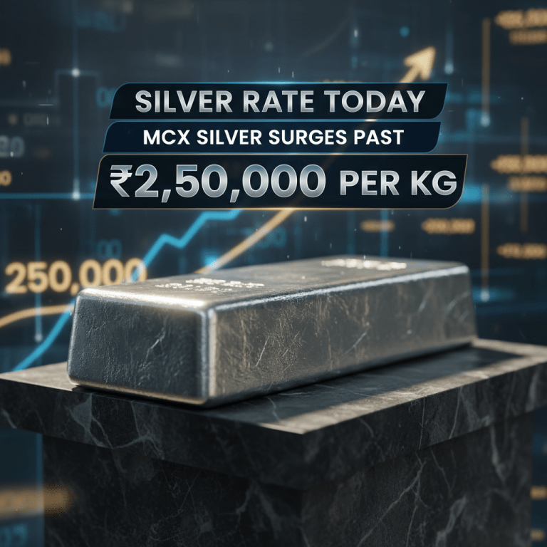 Silver Rate Today: MCX Silver Surges Past ₹2,50,000 per Kg