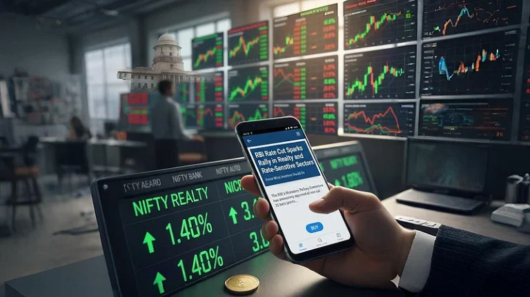 Realty Stocks Slip as RBI Holds Rates; Oberoi Realty, DLF, Godrej Properties Under Pressure | Stock Market Today