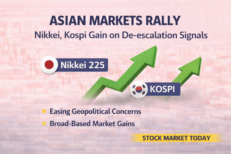 Asian Markets Rally as Nikkei, Kospi Gain on De-escalation Signals in Global Tensions | Stock Market Today