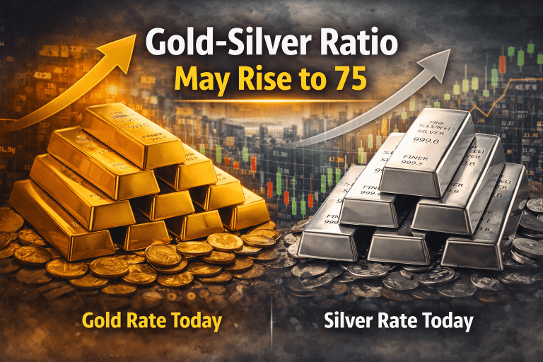 Gold-Silver Ratio May Rise to 75: Impact on Gold Rate Today and Silver Prices