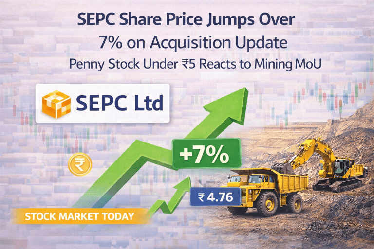 SEPC Share Price Jumps Over 7% on Acquisition Update — Penny Stock Under ₹5 Reacts to Mining MoU | Stock Market Today