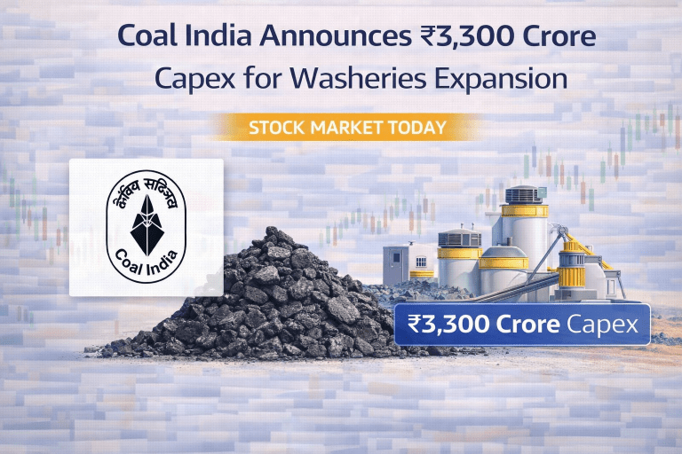Coal India Plans ₹3,300 Crore Capex for Coal Washeries Expansion | Stock Market Today