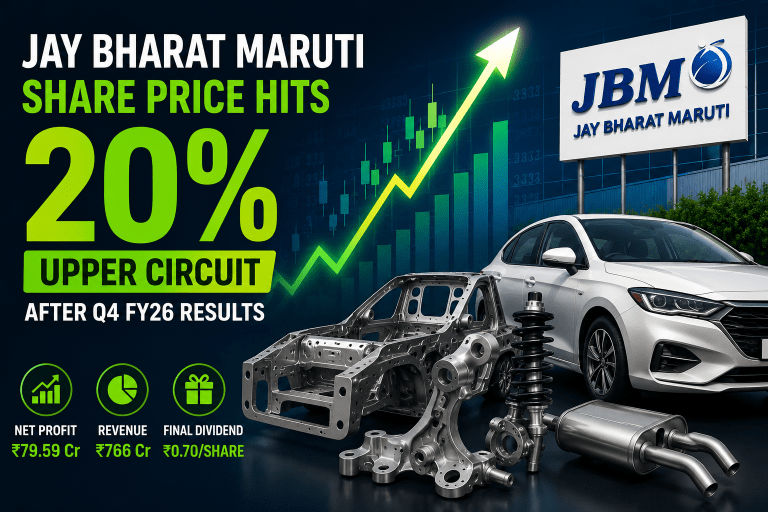 Jay Bharat Maruti Share Price Hits 20% Upper Circuit After Q4 FY26 Results: What Is Driving the Rally in This Small-Cap Auto Stock?