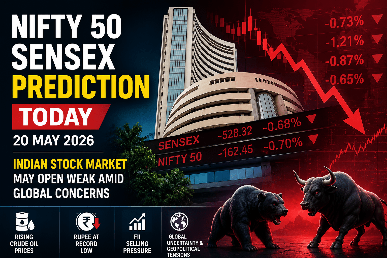 Nifty 50, Sensex Prediction Today: Indian Stock Market May Open Weak Amid Global Concerns - Samco