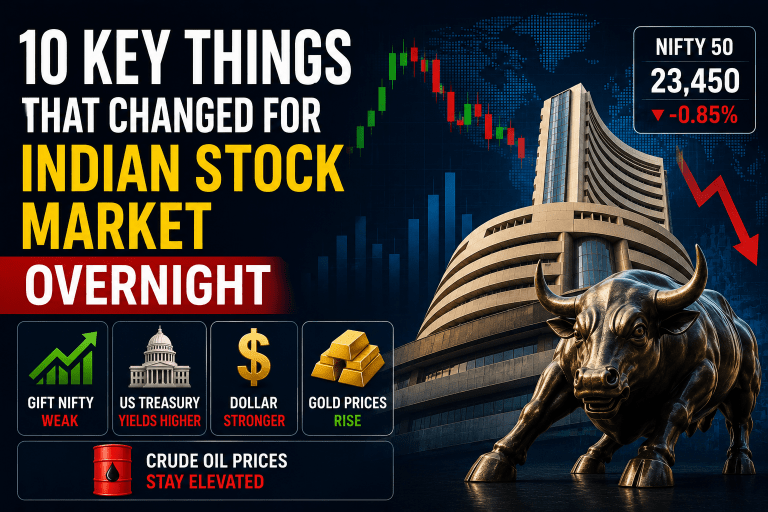 10 Key Things That Changed for Indian Stock Market Overnight: Gift Nifty, US Treasury Yields, Dollar & Gold Rates in Focus Key changes in the Indian stock market