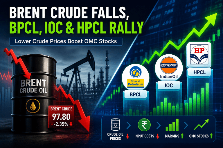 BPCL, IOC and HPCL Shares Rise as Brent Crude Oil Falls Below Key Levels: What Investors Should Know