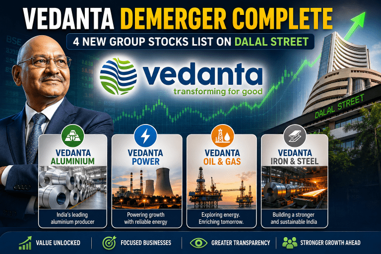 Vedanta Demerger Complete: Vedanta Aluminium, Power, Oil & Gas, and Iron & Steel Stocks Begin Separate Journey on Dalal Street