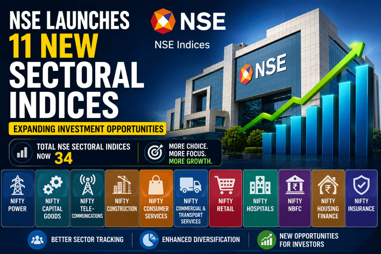NSE Launches 11 New Sectoral Indices: Nifty Power, Retail, Hospitals Among Key Additions