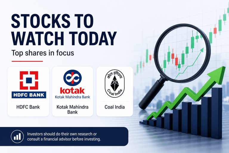 Stocks to Watch Today: HDFC Bank, Kotak Mahindra Bank, Coal India in Focus