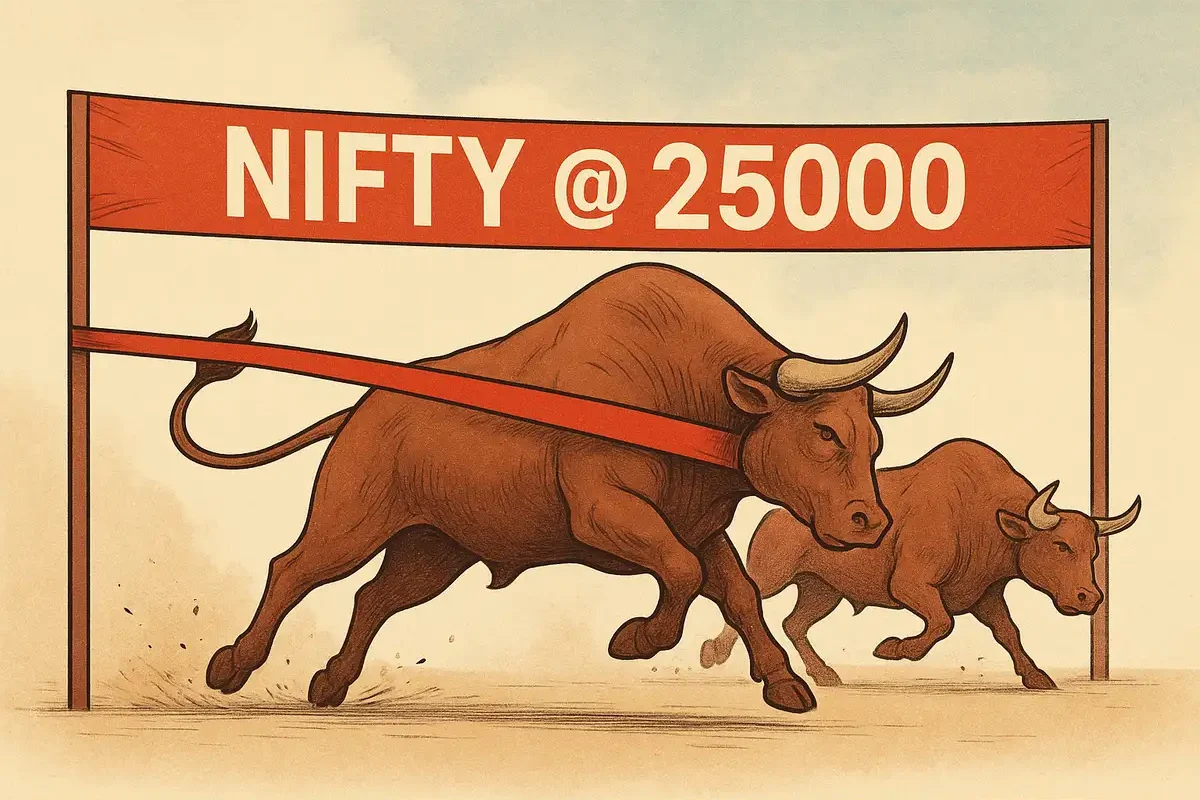 Nifty Ends Expiry in a Tug of War: Resistance at 25,000 Still Holds Strong